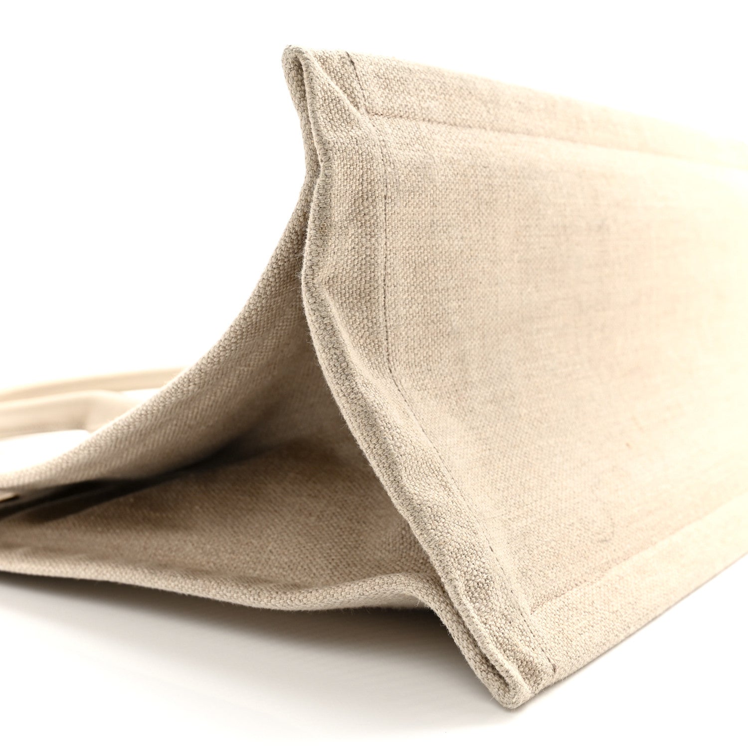 Saint Laurent SAINT LAURENT Linen Calfskin Small Rive Gauche Tote Beige Sea Salt 9 of 16