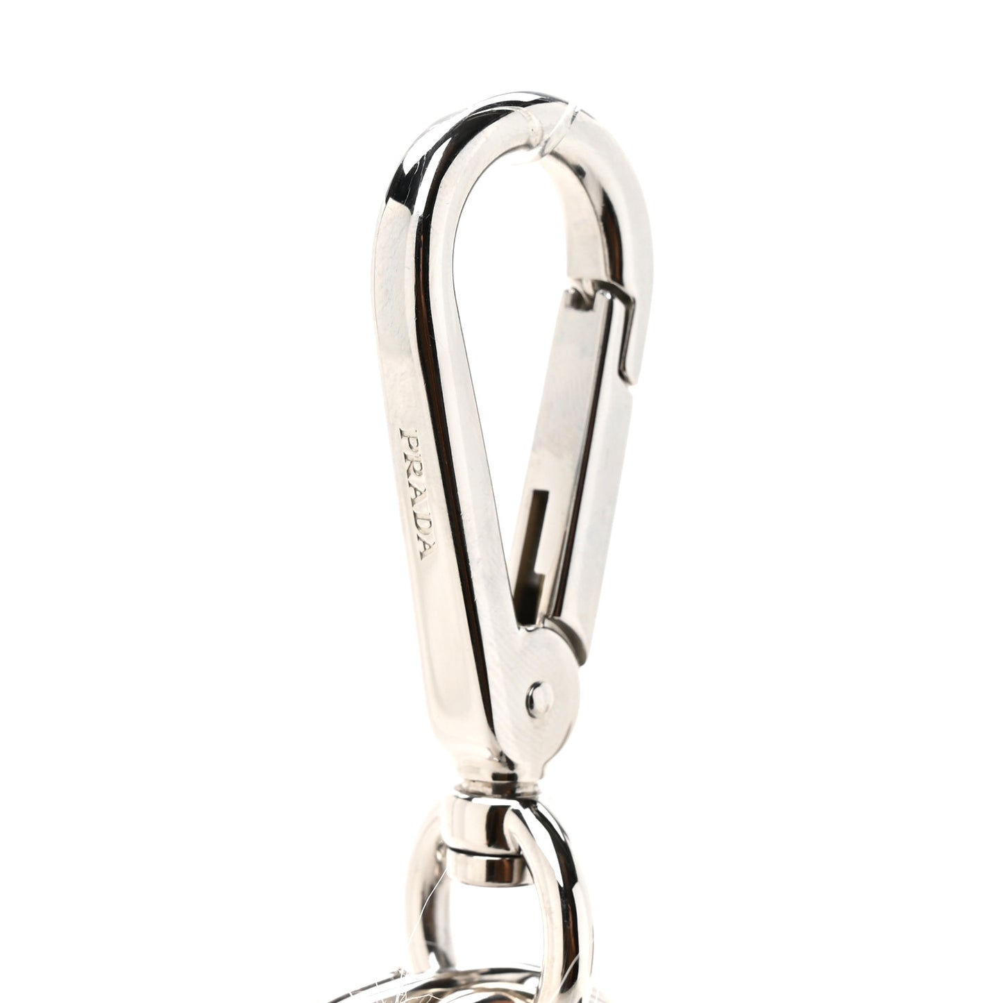 Metal Fur Rufus Bag Charm Chalk White