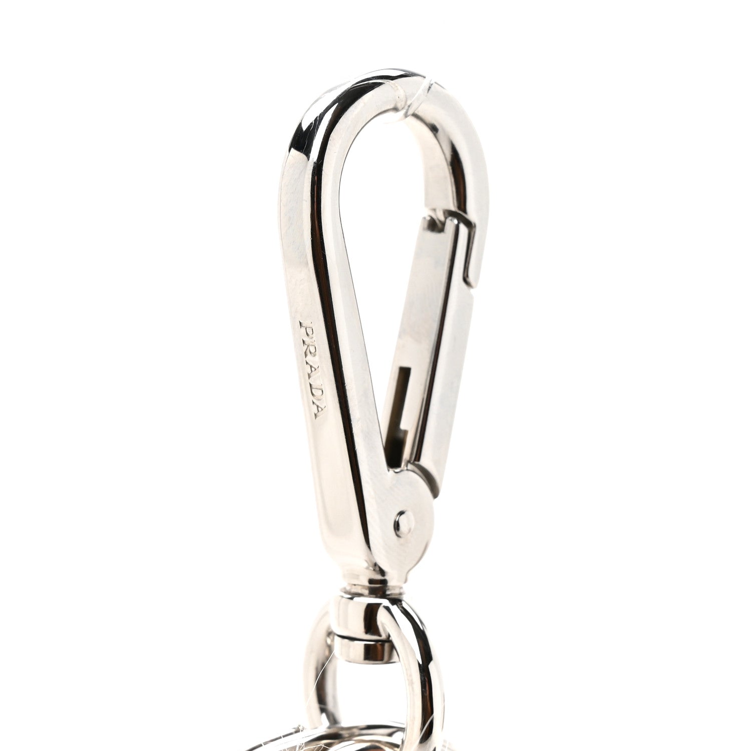 Prada Metal Fur Rufus Bag Charm Chalk White 4 of 5