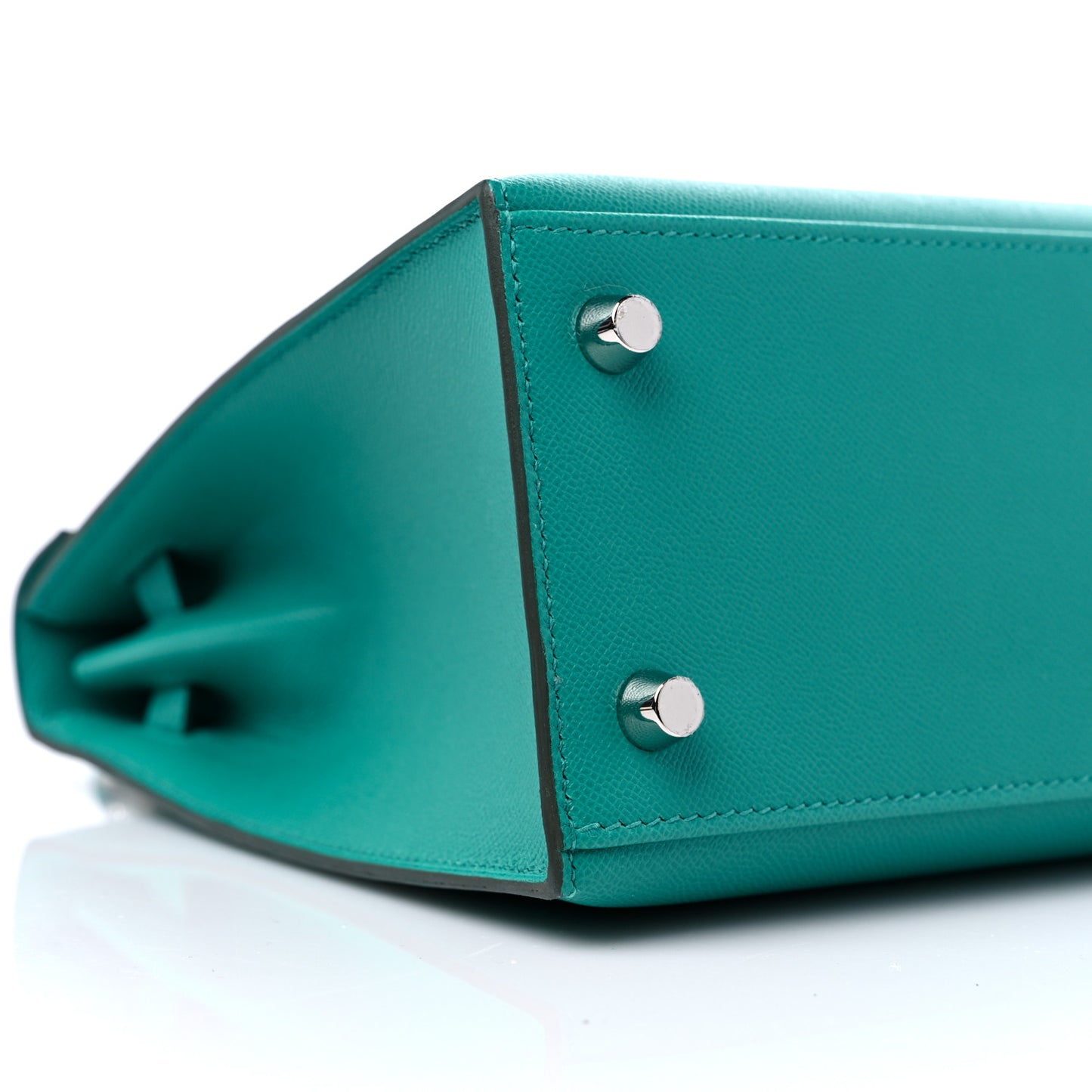 Madame Calfskin Verso Kelly Sellier 25 Vert Verone Bleu De Prusse
