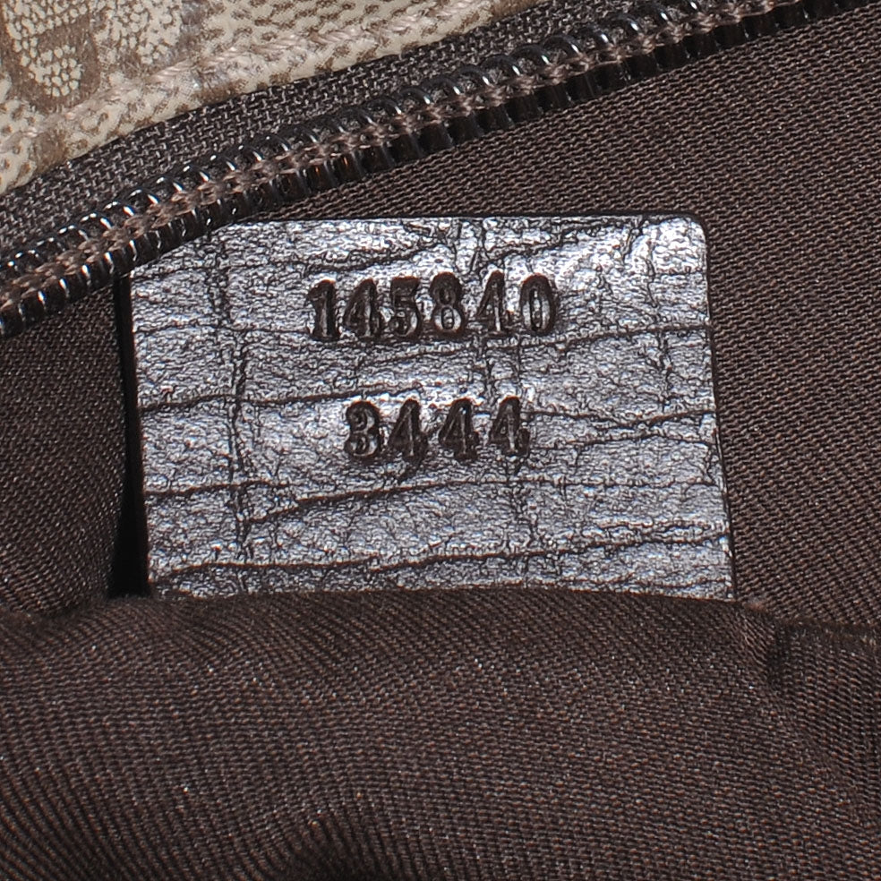 GG Plus Monogram Web Large Flap Messenger Bag Beige Dark Brown