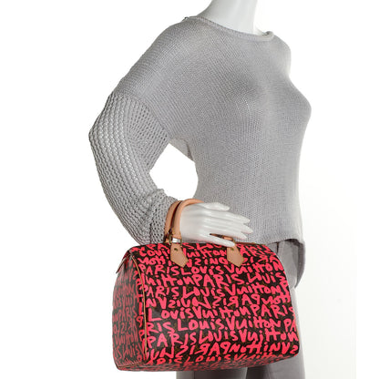 Louis Vuitton Monogram Graffiti Speedy 30 Fuchsia 2 of 7