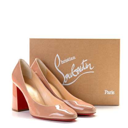 Christian Louboutin Patent Baobab 85 Pumps 39 Nude 9 of 9