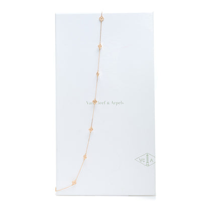 Van Cleef & Arpels 18K Rose Gold 16 Motifs Sweet Alhambra Necklace 6 of 6