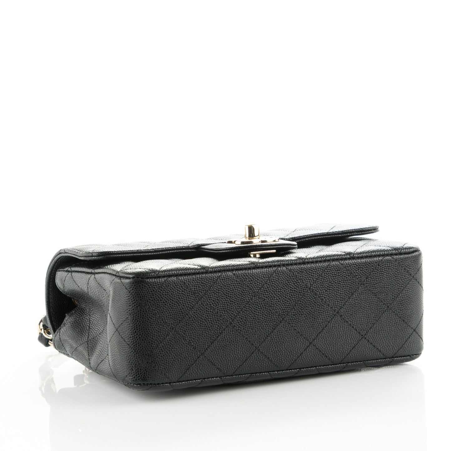 Caviar Quilted Mini Rectangular Flap Black
