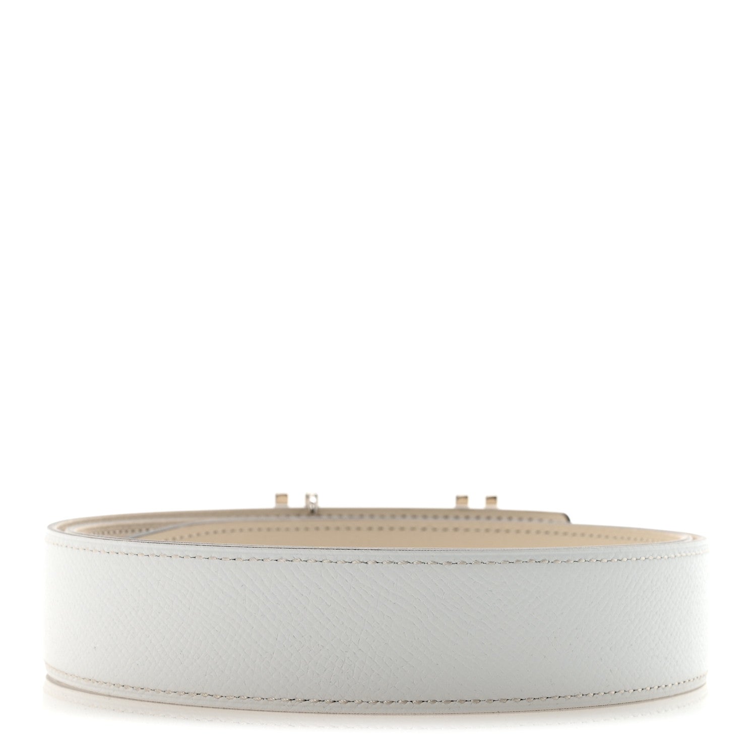 Hermes Swift Epsom 32mm Au Carre H Belt 90 36 Craie White 3 of 7