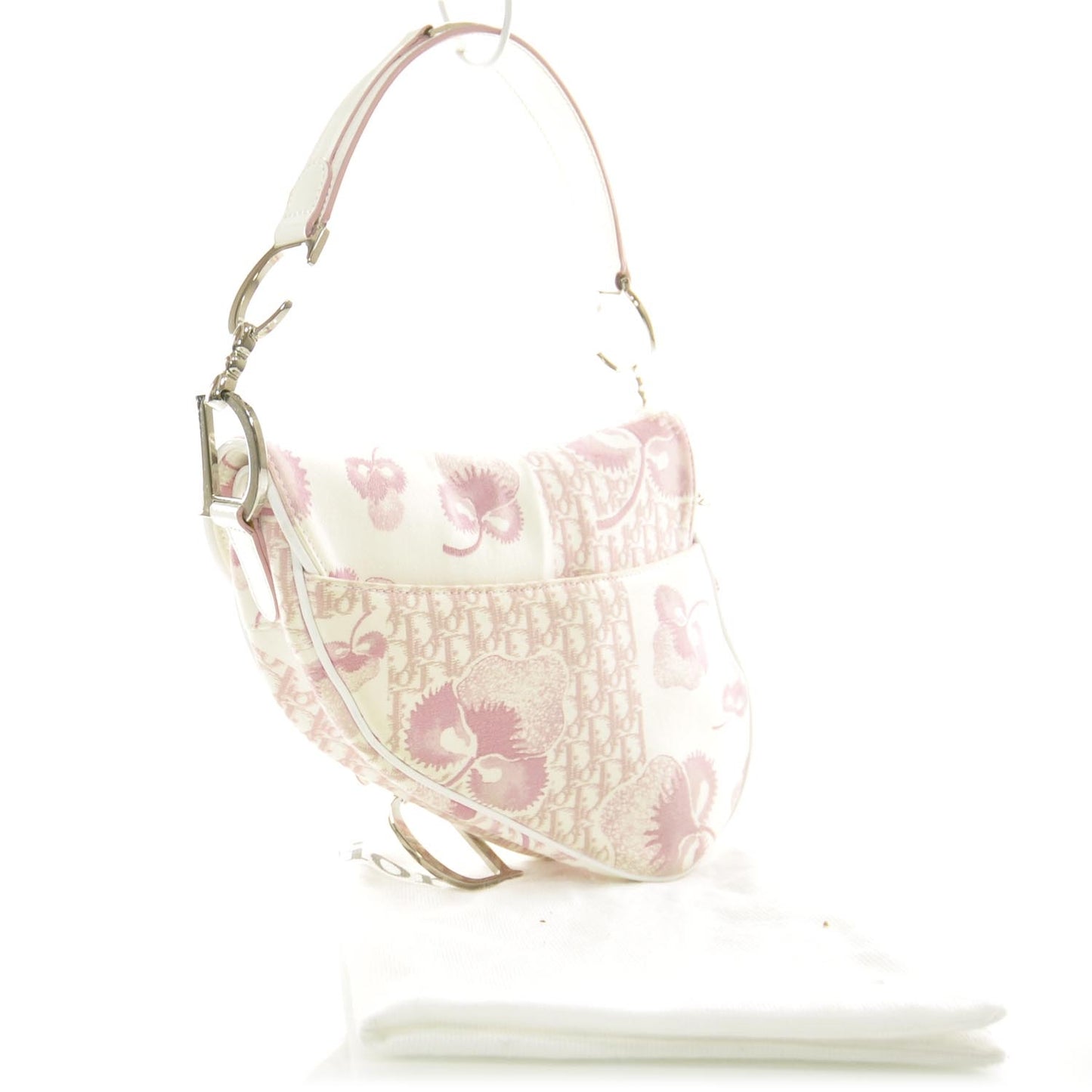 Monogram Floral Saddle Bag Pink