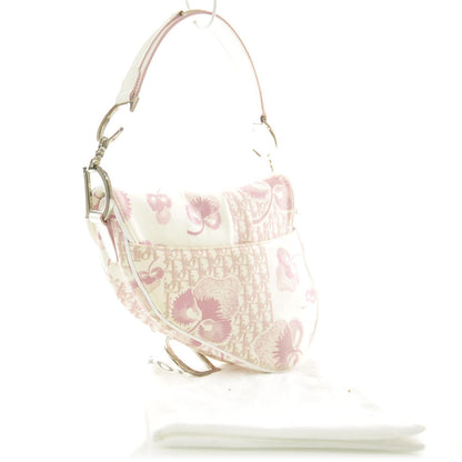 Christian Dior Monogram Floral Saddle Bag Pink 4 of 9