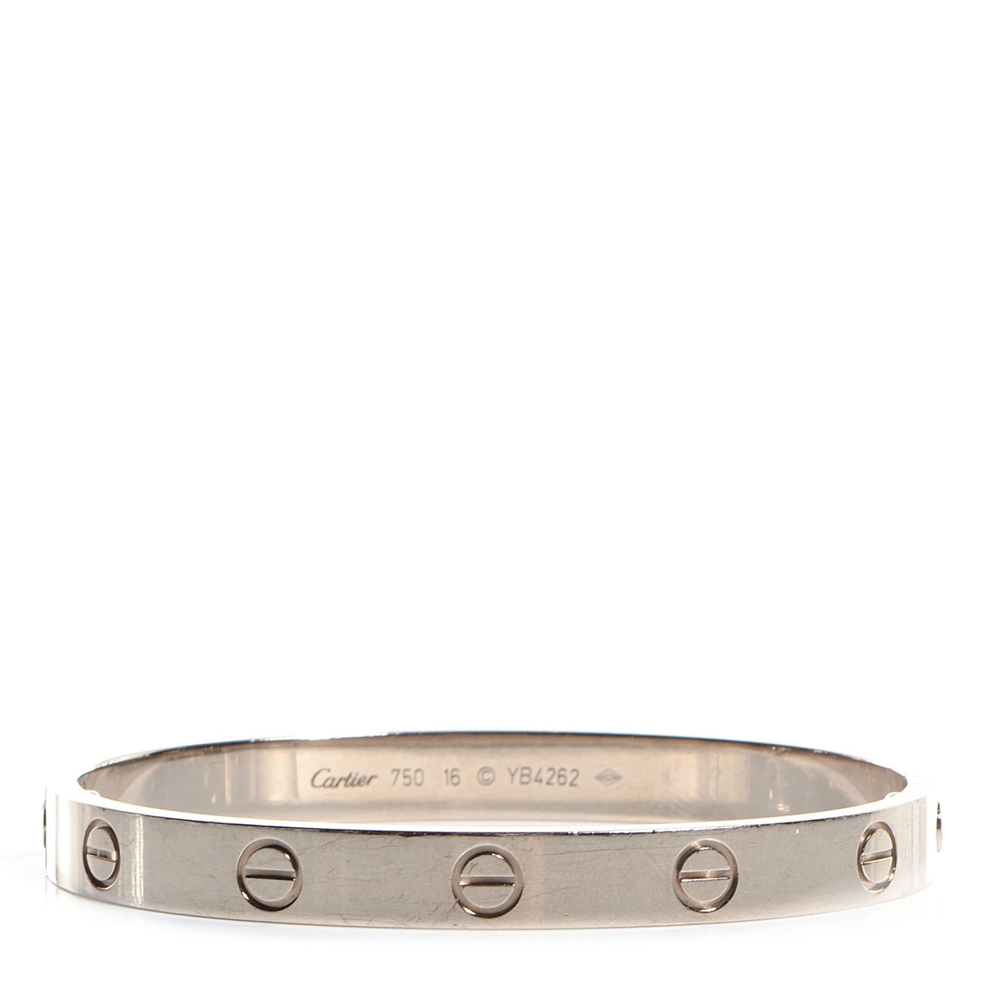18K White Gold LOVE Bracelet 16