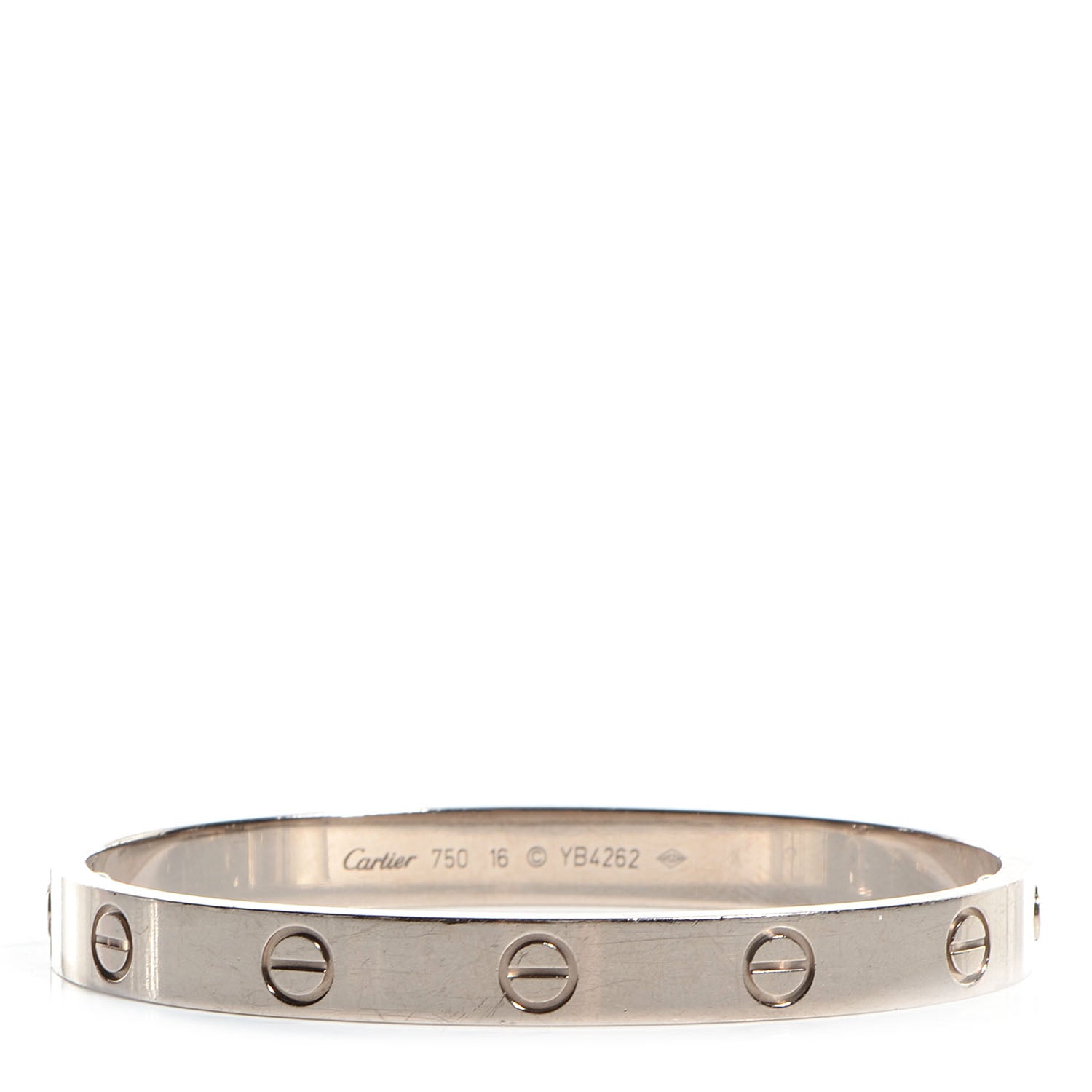 Cartier 18K White Gold LOVE Bracelet 16 1 of 6