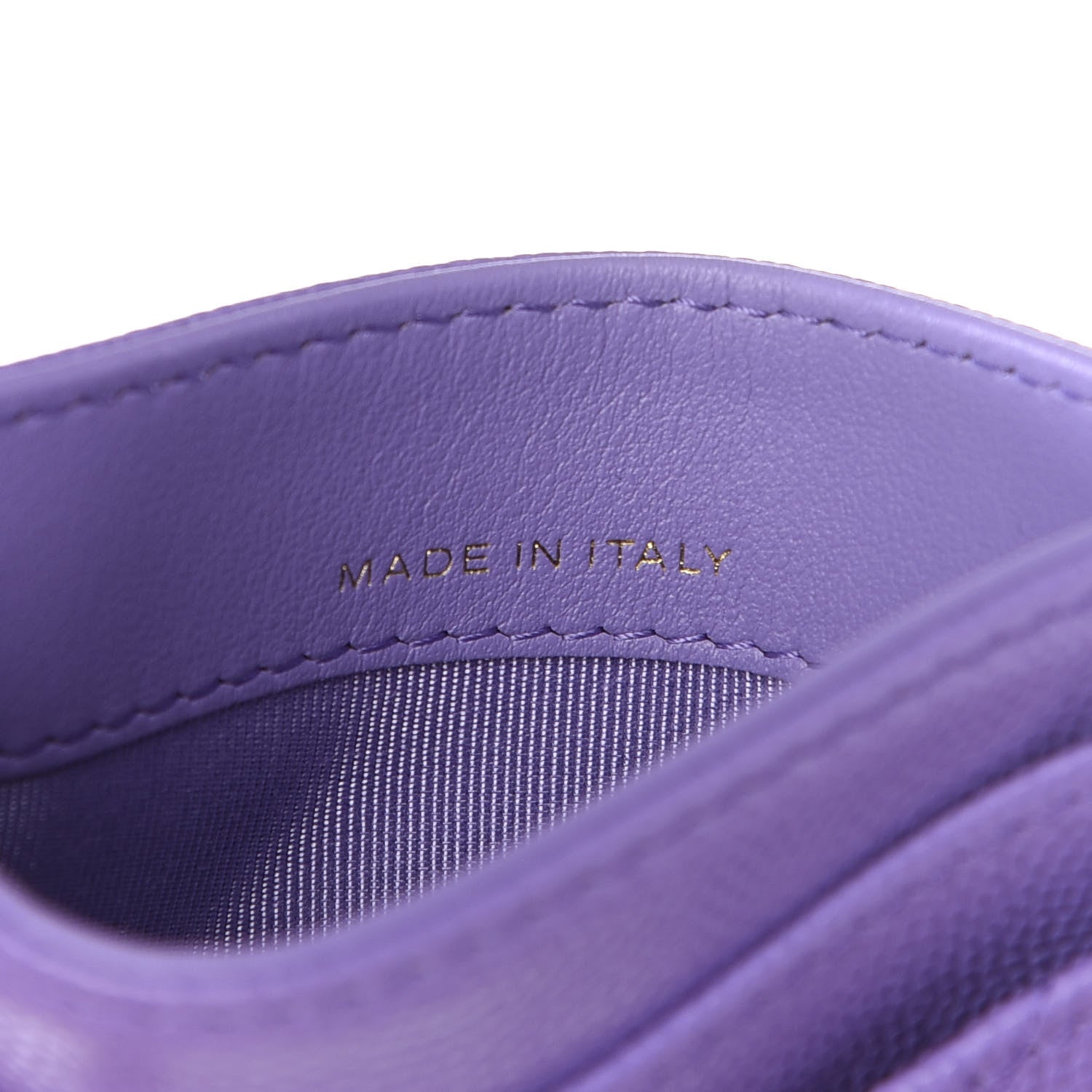 Chanel Caviar Quilted Card Holder Purple 6 of 8