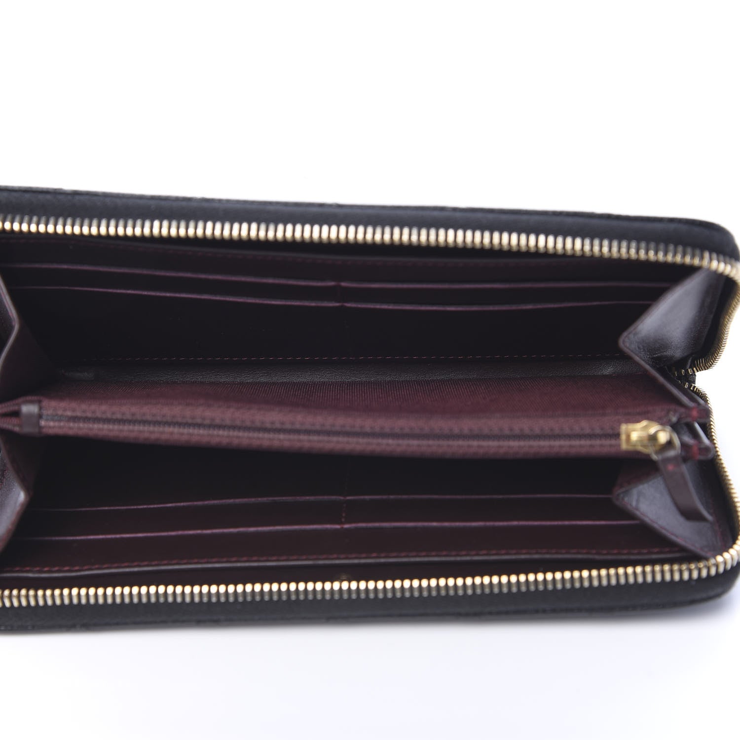 Chanel Caviar Quilted Large Gusset Zip Around Wallet Black 4 of 8