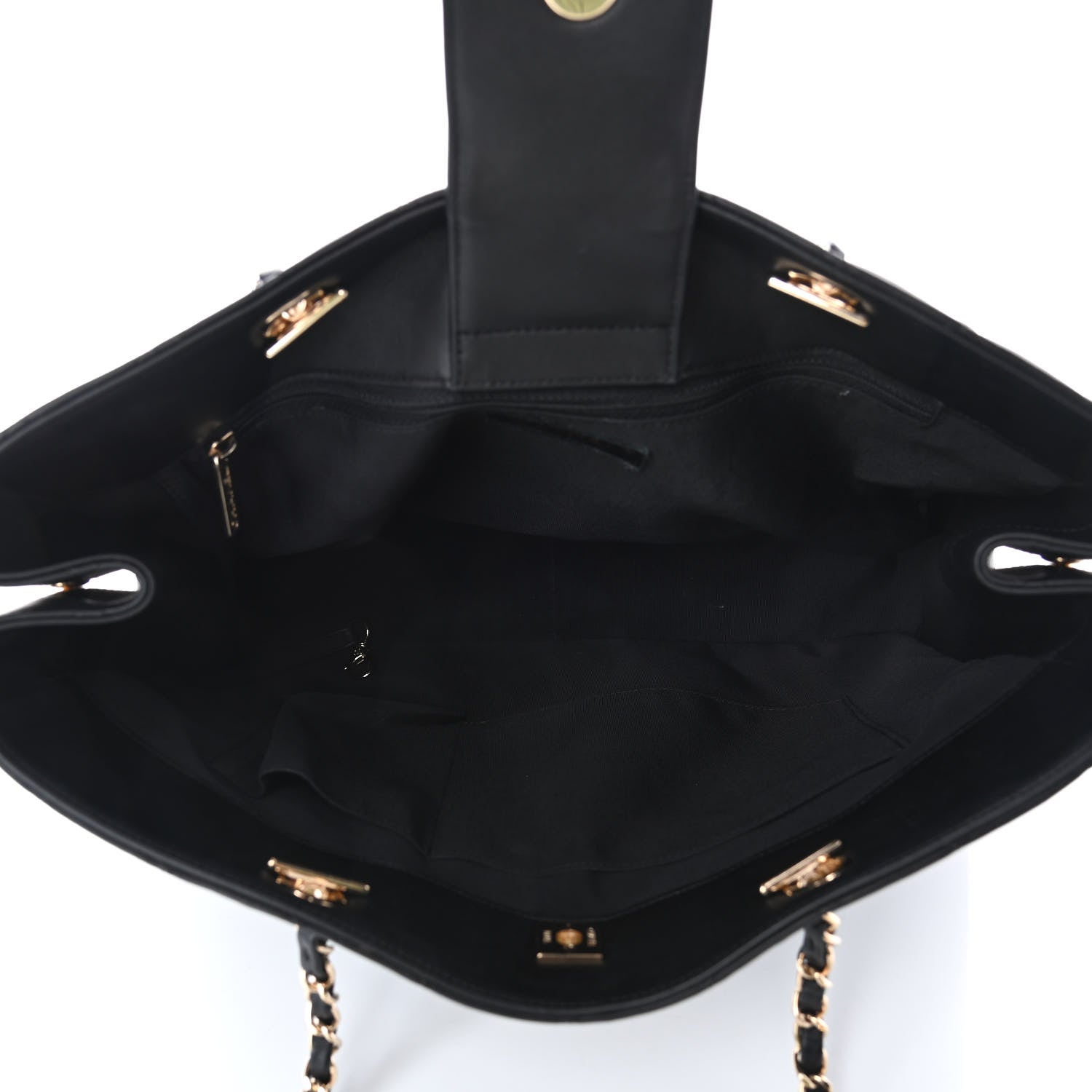 Chanel Calfskin Quilted Large Classic Shopping Tote Black 4 of 4