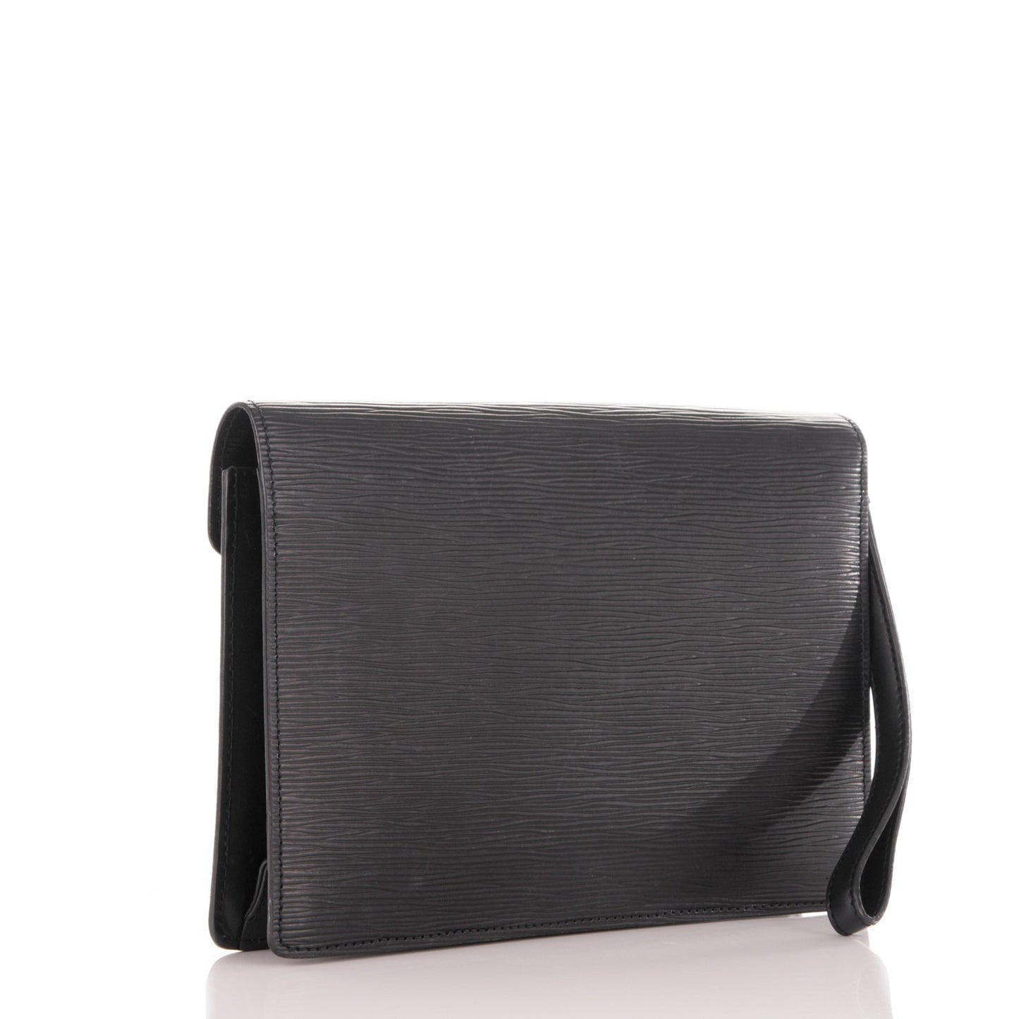 Epi Pochette Sellier Dragonne Clutch Black