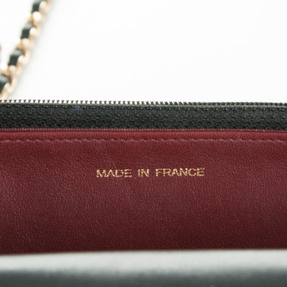 Chanel Aged Calfskin Quilted Reissue Wallet On Chain WOC Black 8 of 9