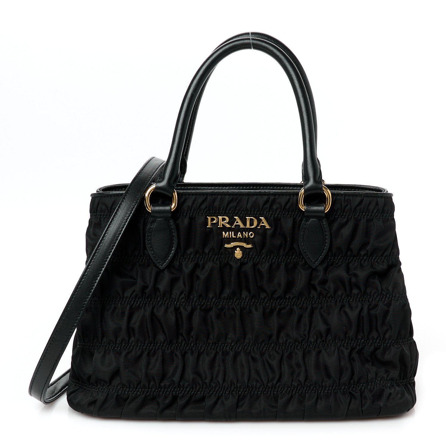 Prada Tessuto Nylon Gaufre Small Tote Black 1 of 11