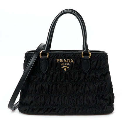 Prada Tessuto Nylon Gaufre Small Tote Black 1 of 11