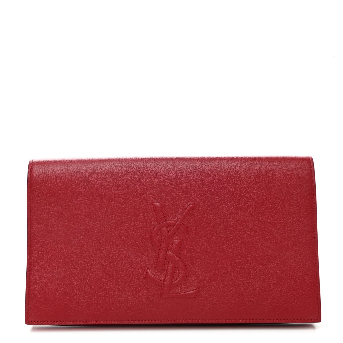 Calfskin Monogram Large Belle De Jour Clutch Red