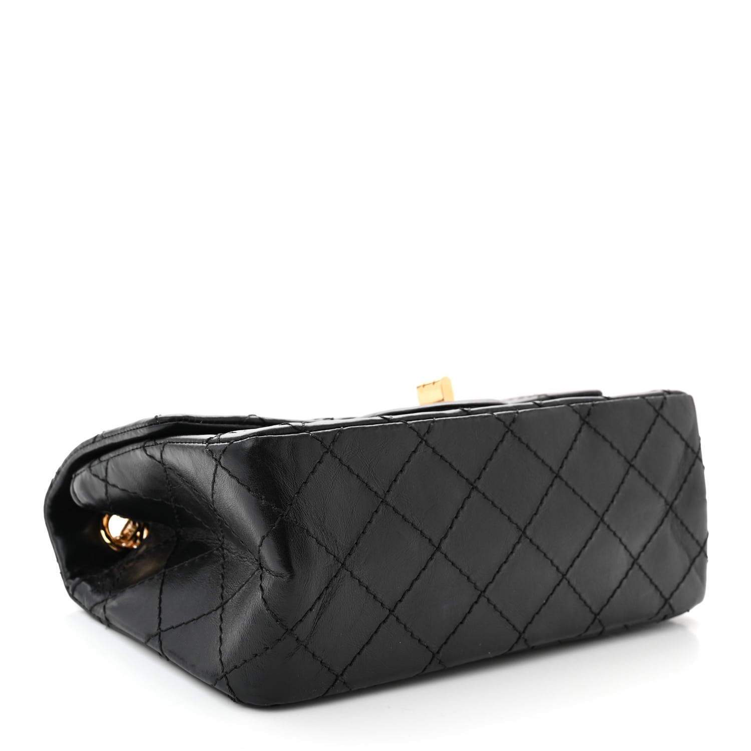 Chanel Aged Calfskin Quilted 2.55 Reissue Mini Flap Black 4 of 10