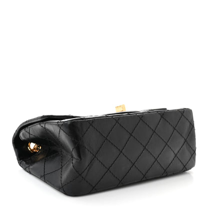 Chanel Aged Calfskin Quilted 2.55 Reissue Mini Flap Black 4 of 10