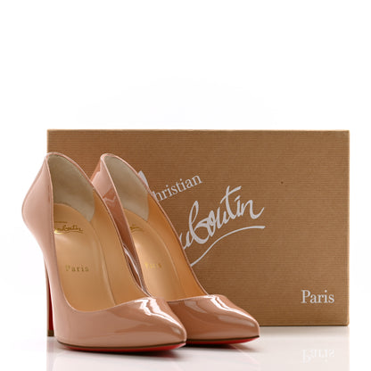 Christian Louboutin Patent Pigalle Follies 100 Pumps 37.5 Nude 8 of 8