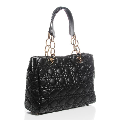 Christian Dior Lambskin Cannage Small Dior Soft Shopping Tote Black 3 of 8