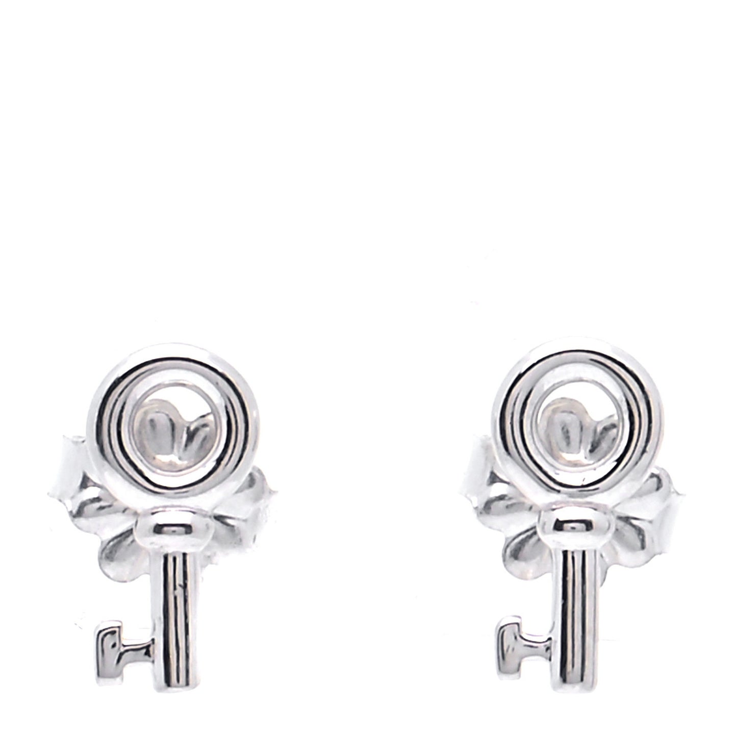 Sterling Silver Key Earrings