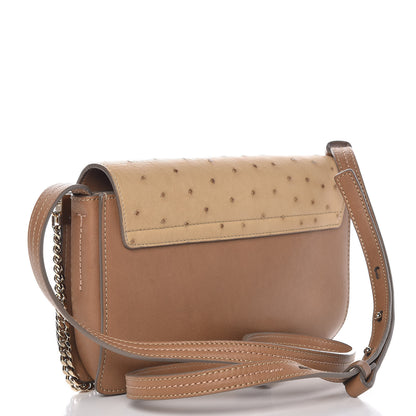 Chloe Ostrich Calfskin Small Faye Shoulder Bag Light Brown 3 of 10
