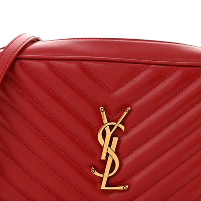 Saint Laurent Calfskin Matelasse Monogram Lou Camera Bag Rouge Eros 8 of 10