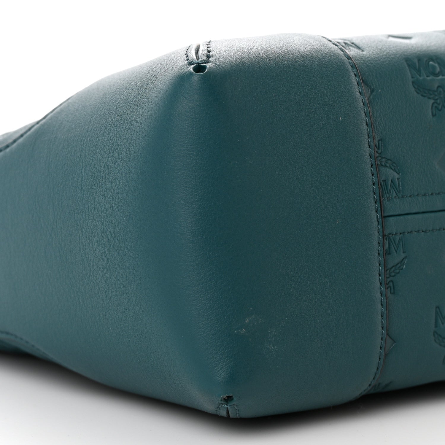 MCM Calfskin Ottomar Monogram Medium Klara Hobo Blue 9 of 12