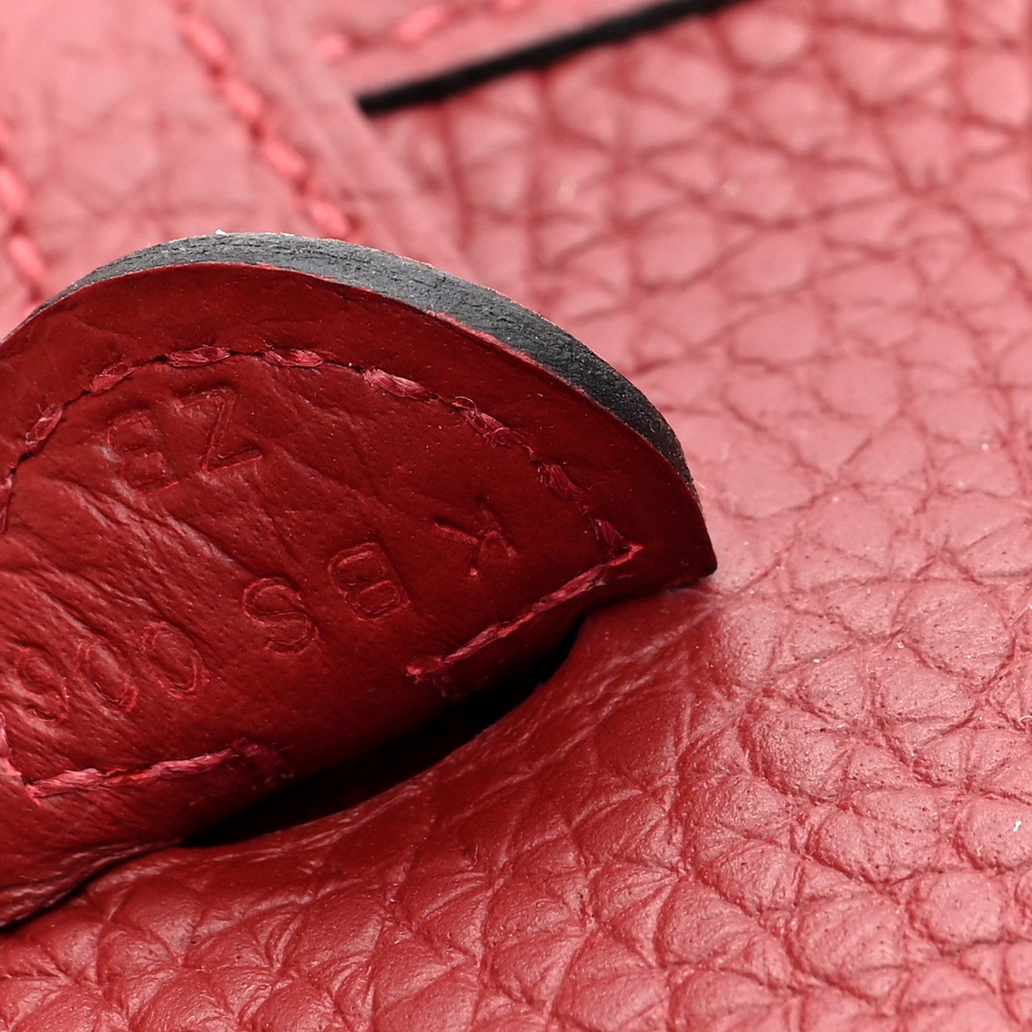 Hermes Taurillon Clemence Evelyne TPM Rouge H 7 of 11