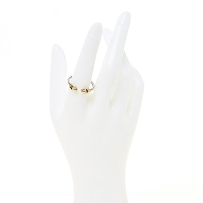 David Yurman Sterling Silver 18K Yellow Gold Diamond Petite Helena Ring 56 7.5 2 of 6