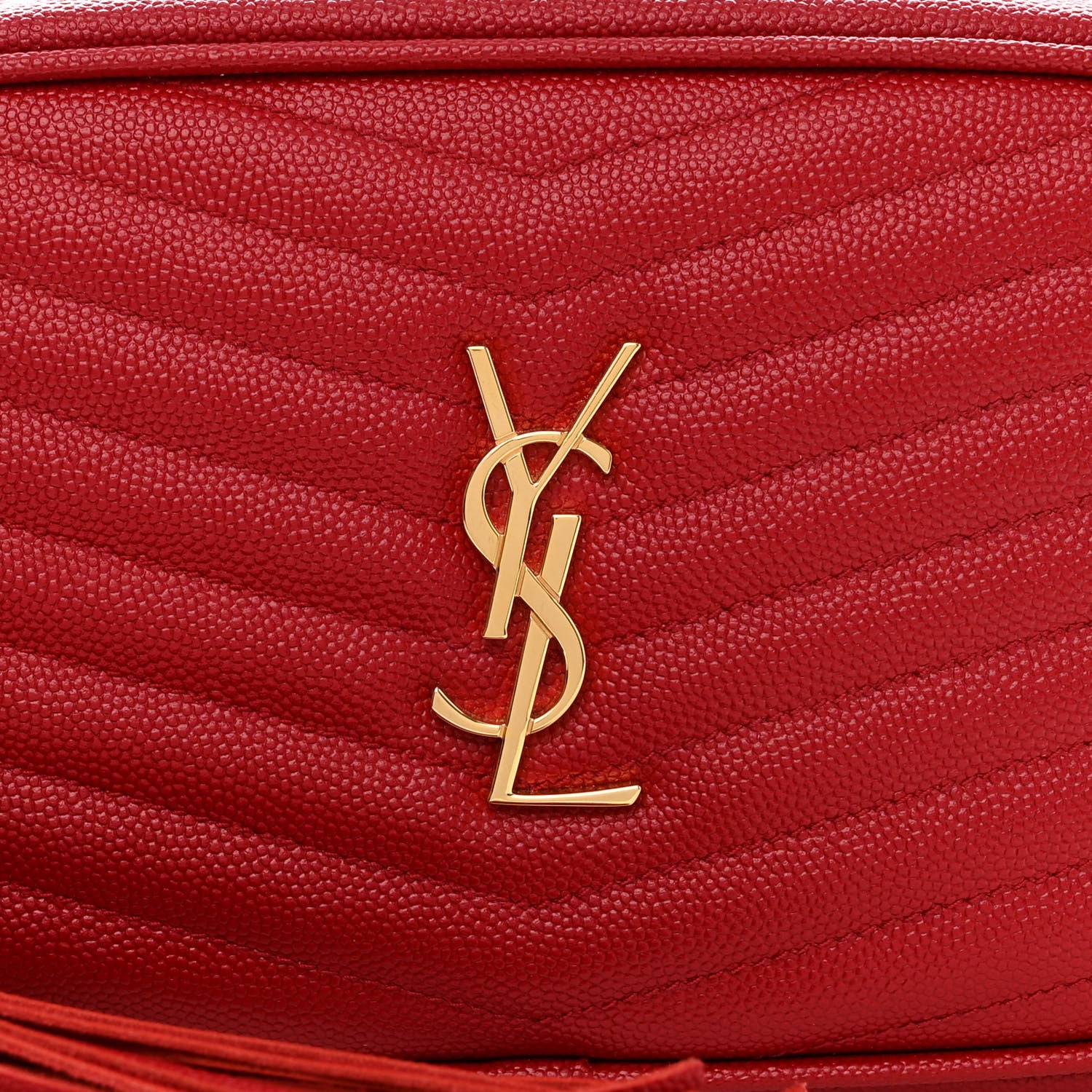 Saint Laurent Grain De Poudre Matelasse Monogram Mini Lou Camera Bag Eros Red 6 of 8