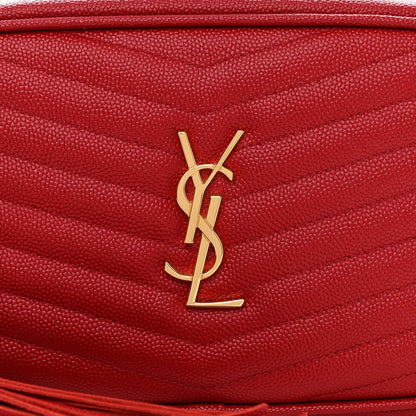 Saint Laurent Grain De Poudre Matelasse Monogram Mini Lou Camera Bag Eros Red 6 of 8