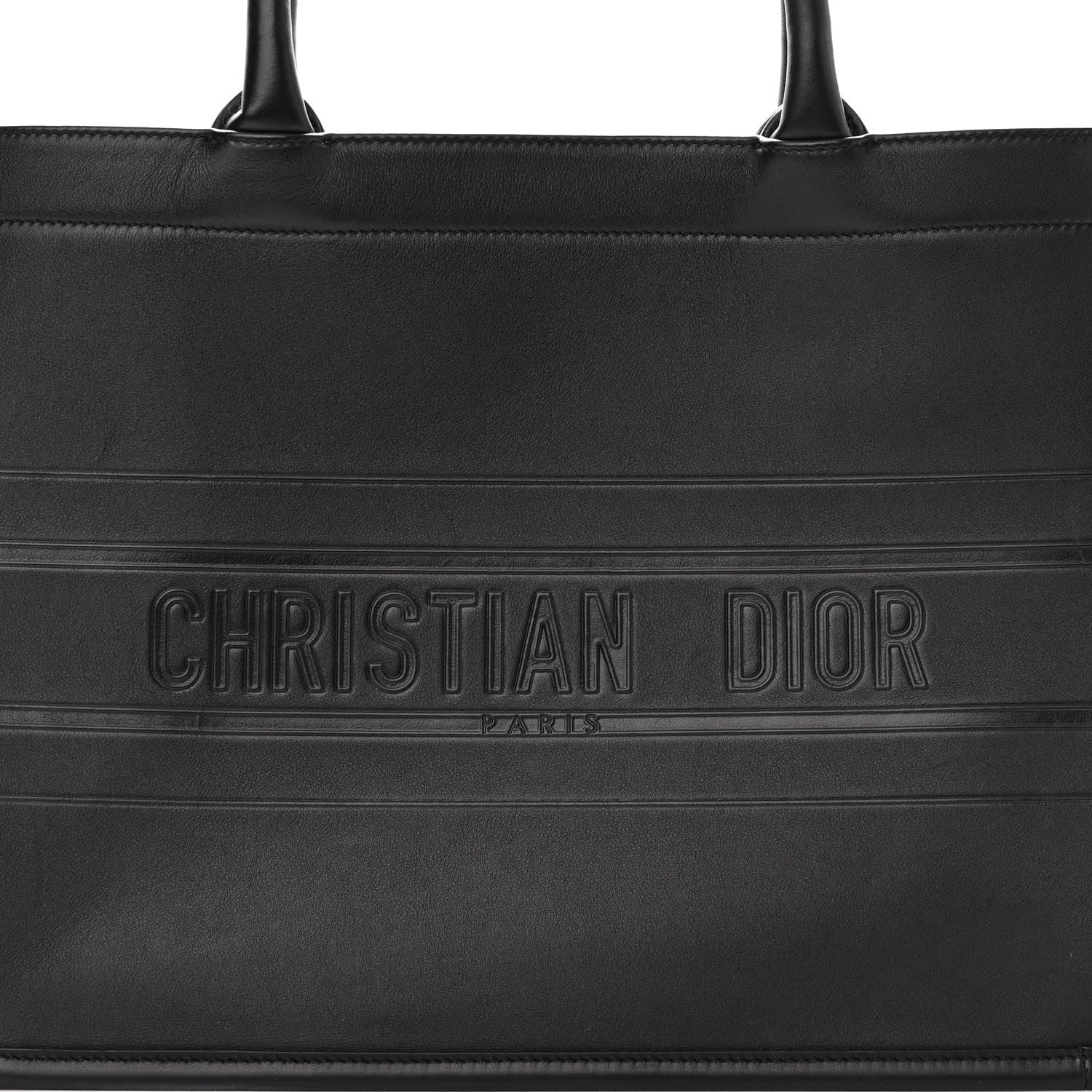 Christian Dior Calfskin Embossed Medium Book Tote Black 8 of 10