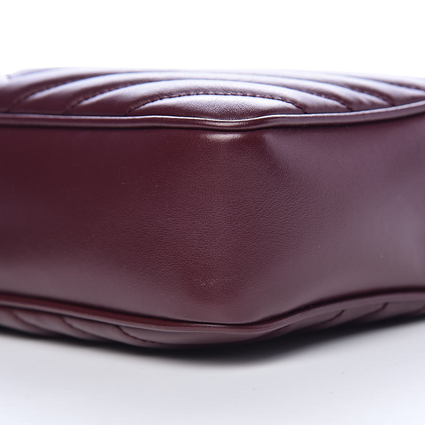 Calfskin Matelasse Monogram Lou Camera Bag Dark Legion Red