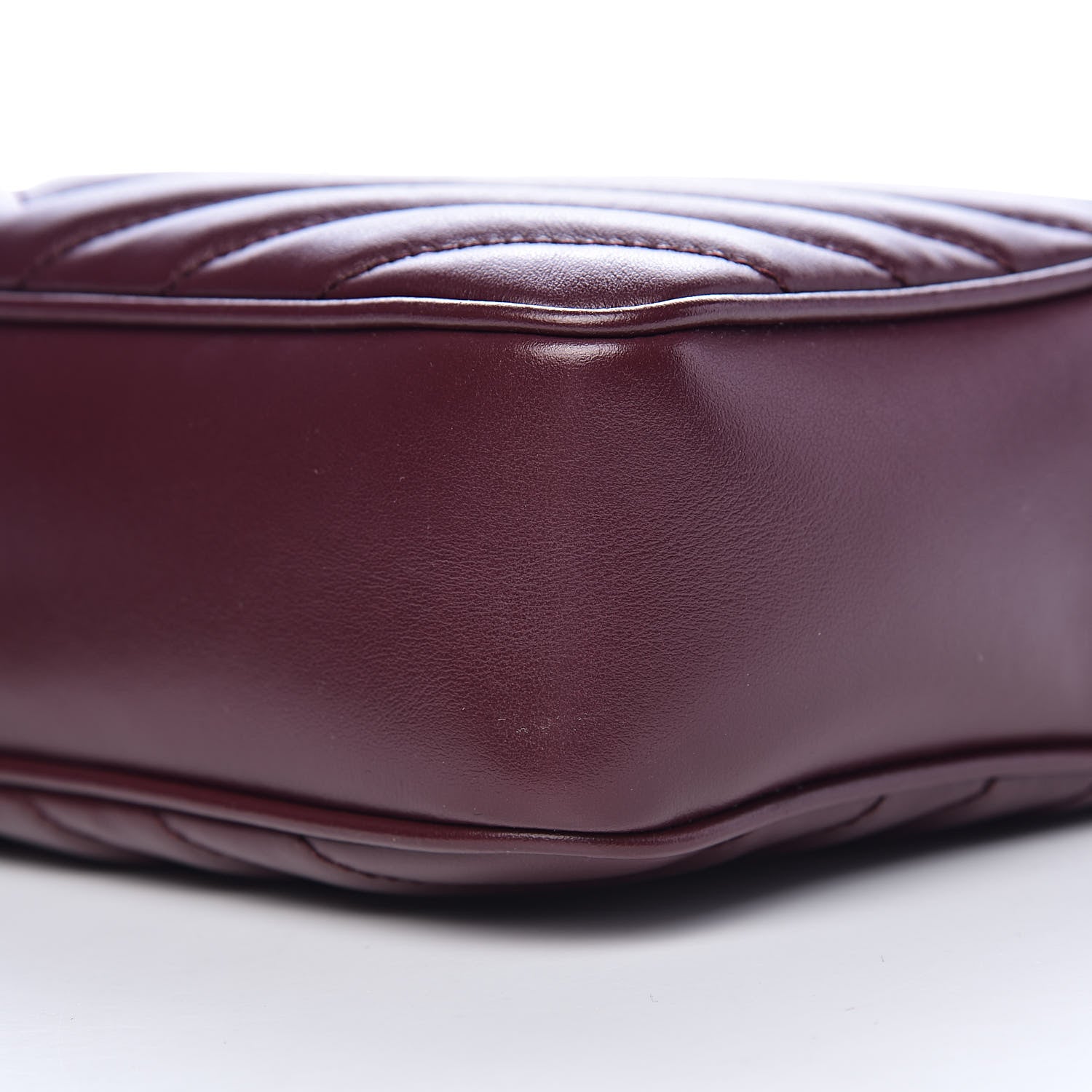 Saint Laurent Calfskin Matelasse Monogram Lou Camera Bag Dark Legion Red 9 of 10