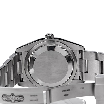 Rolex Stainless Steel 36mm Oyster Perpetual Chronometer Watch Concentric Blue 116034 6 of 7