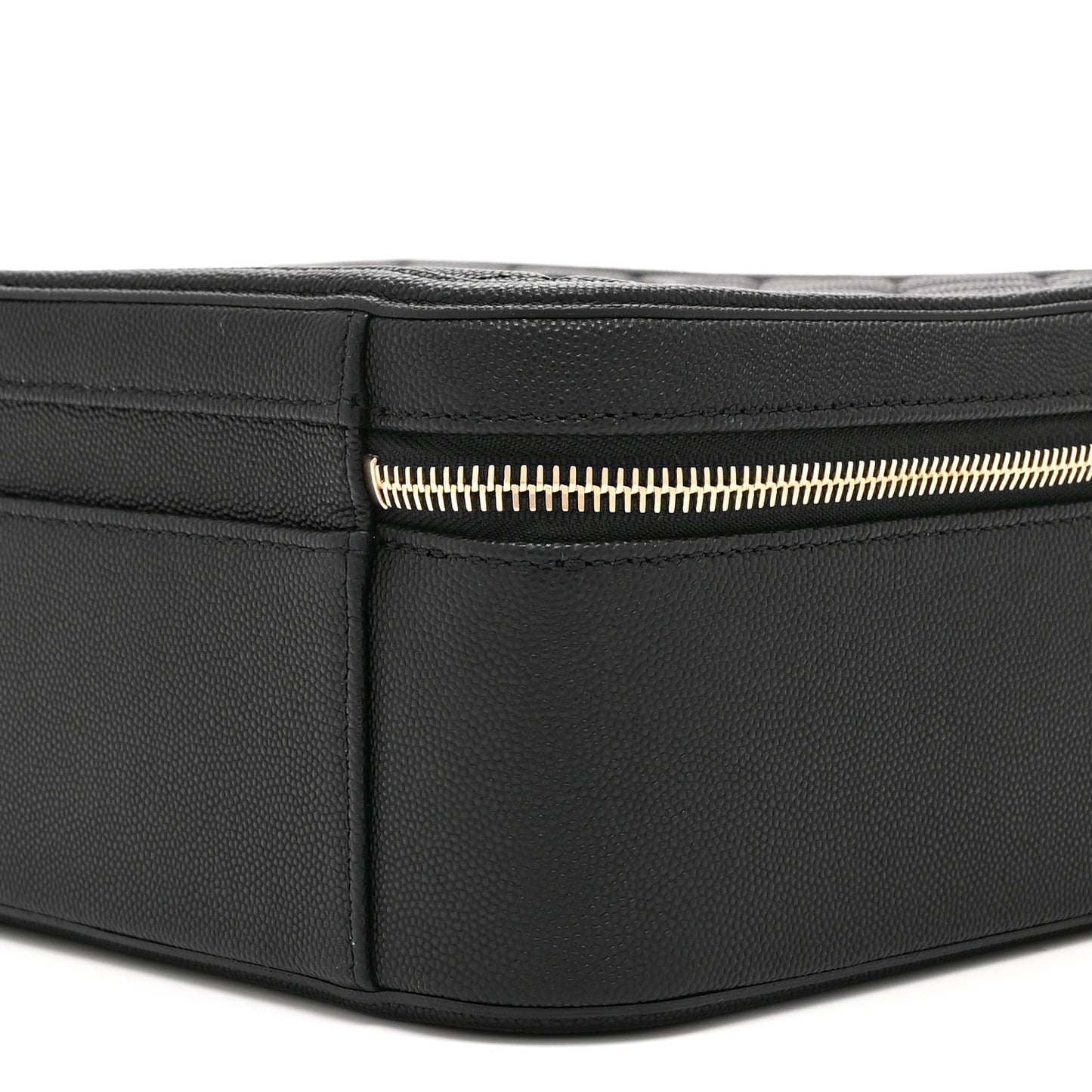 Caviar Quilted Large CC Filigree Vanity Case Black
