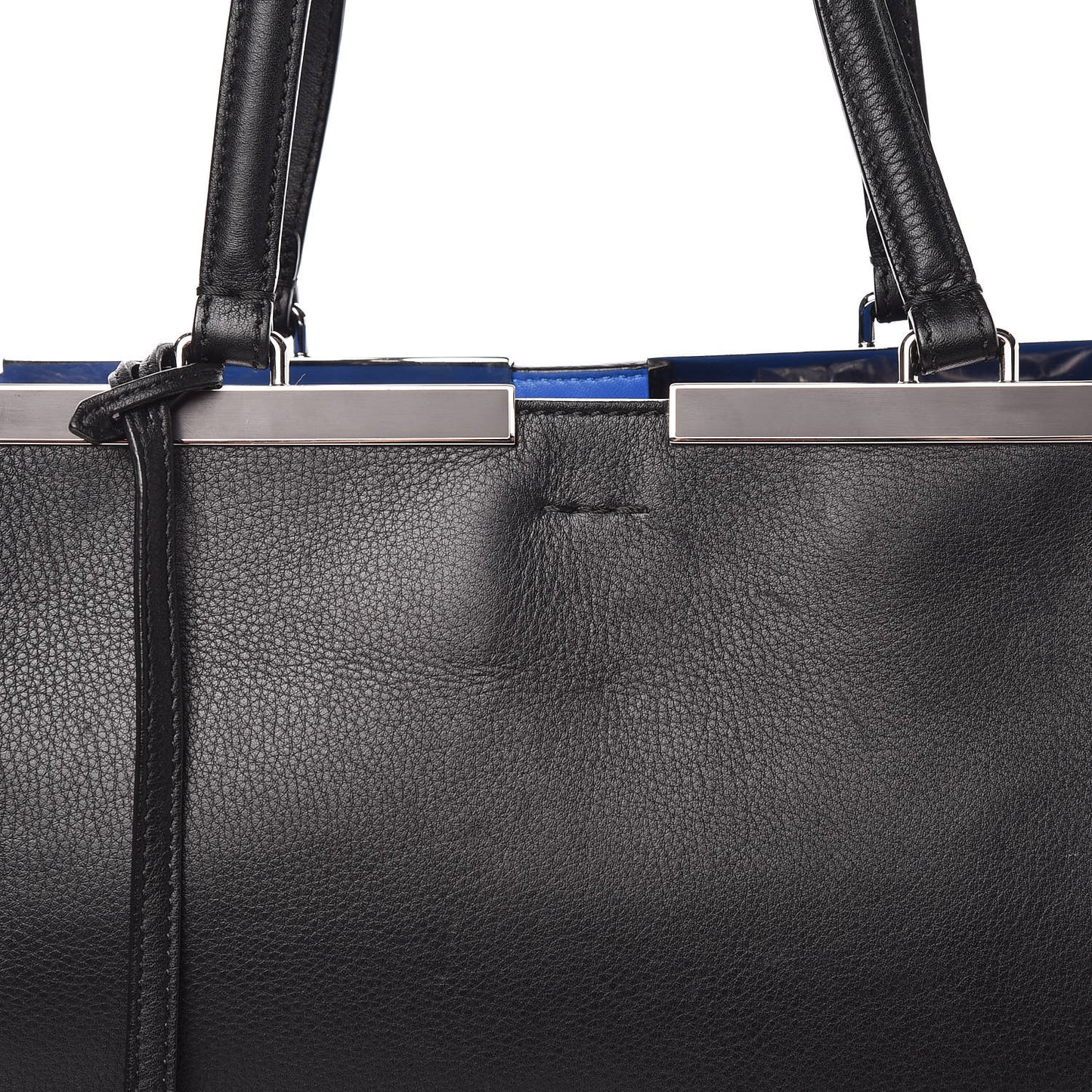 Vitello Dolce Bi-Color Large 3Jours Tote Black Plaster