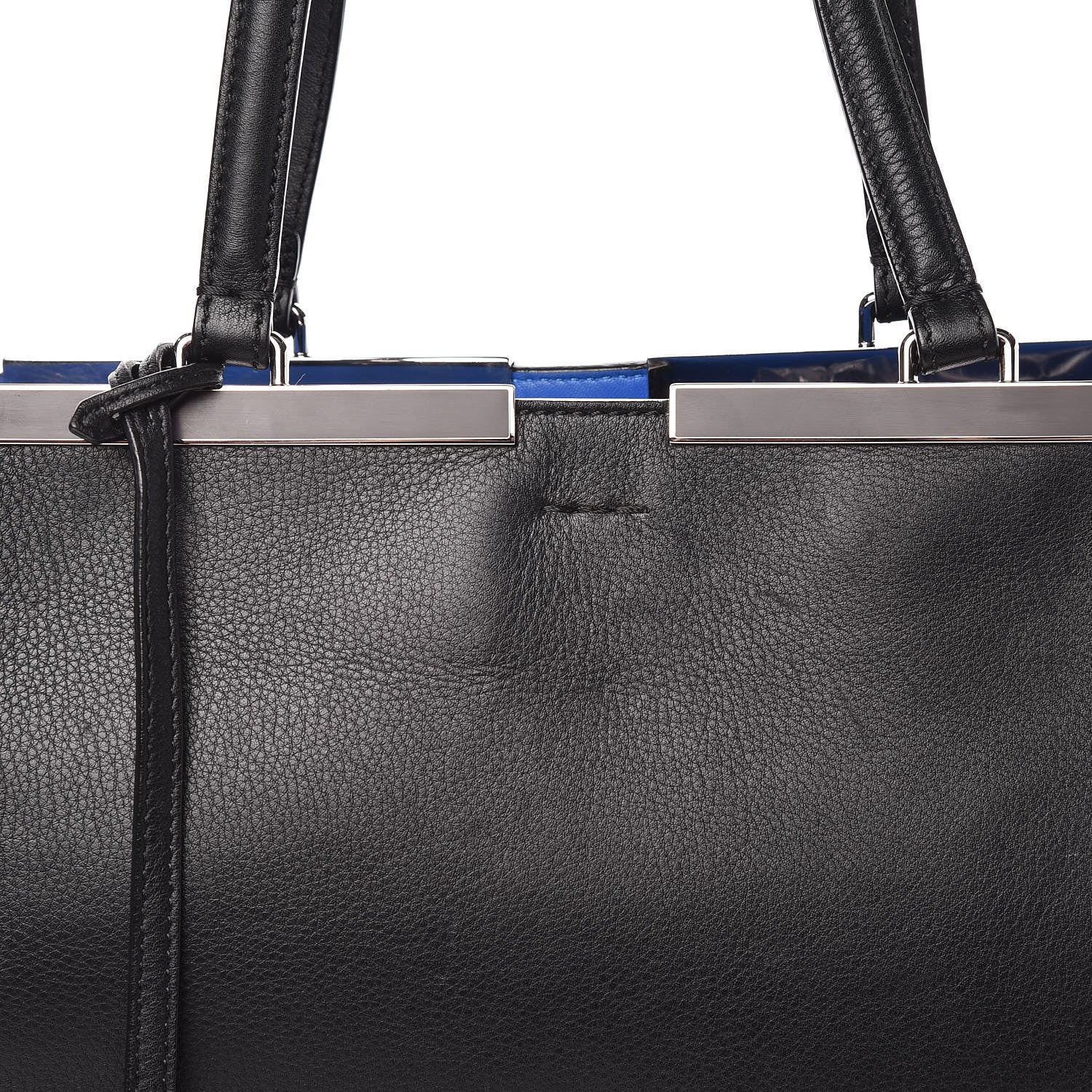 Fendi Vitello Dolce Bi-Color Large 3Jours Tote Black Plaster 17 of 17