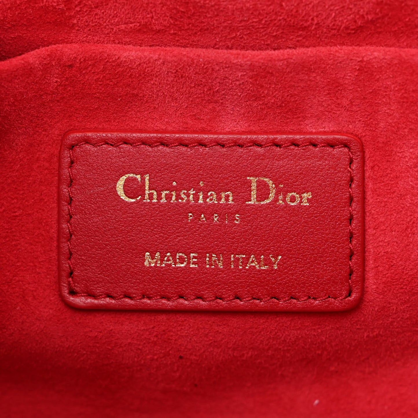 Lambskin Cannage Small Diortravel Vanity Case Red
