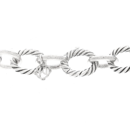 David Yurman Sterling Silver 12mm Large Oval Link Necklace 4 of 5