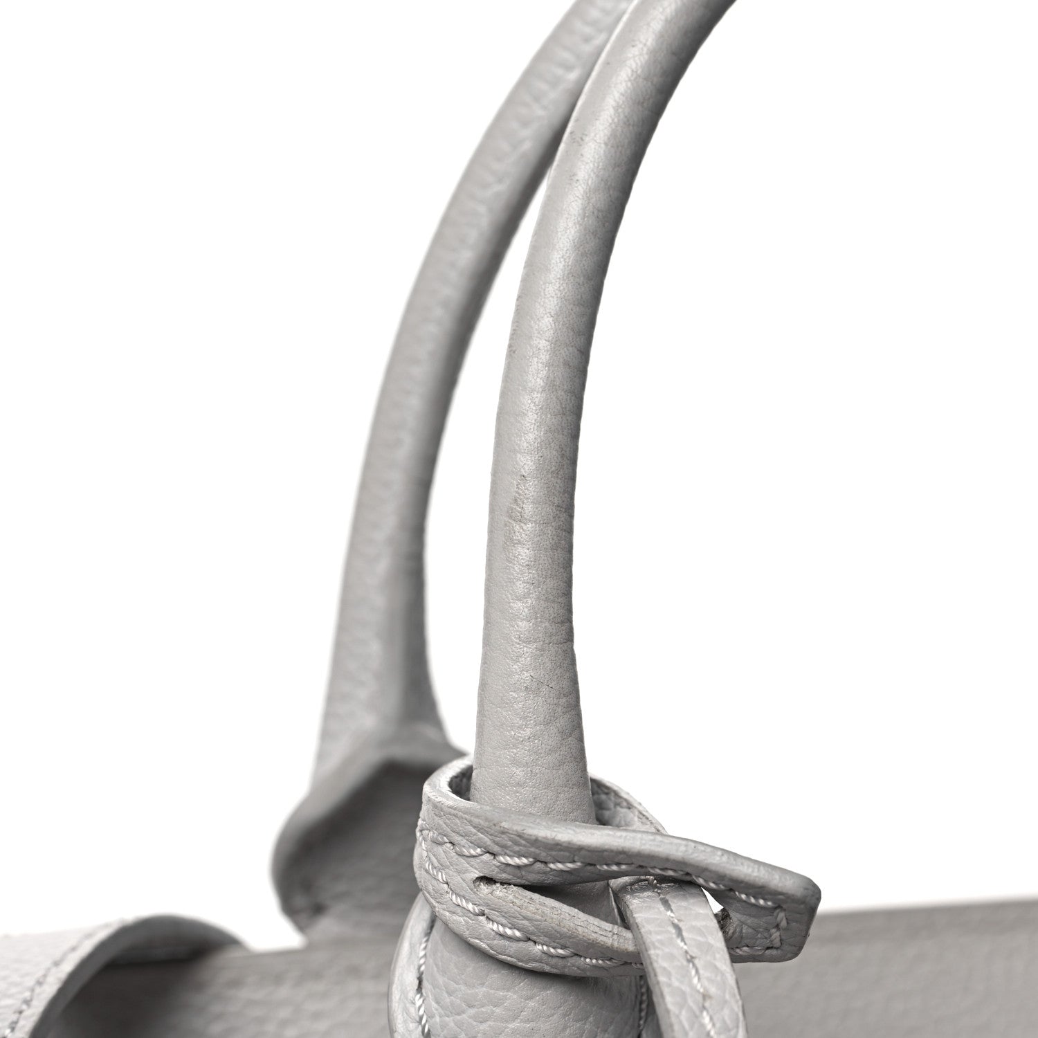 Alexander McQueen Pebbled Calfskin Small Skull Padlock Zip Around Tote Light Grey 13 of 13