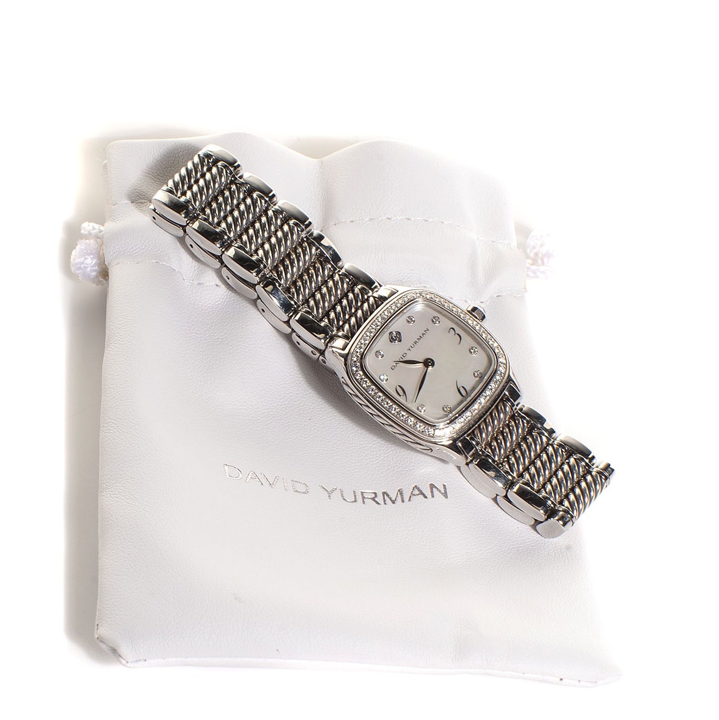 Stainless Steel Diamond Bezel Mother of Pearl 25mm Thoroughbred Quartz Watch