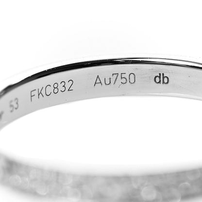 Cartier 18K White Gold Diamond 2.6mm LOVE Paved Band Ring 53 6.25 4 of 5