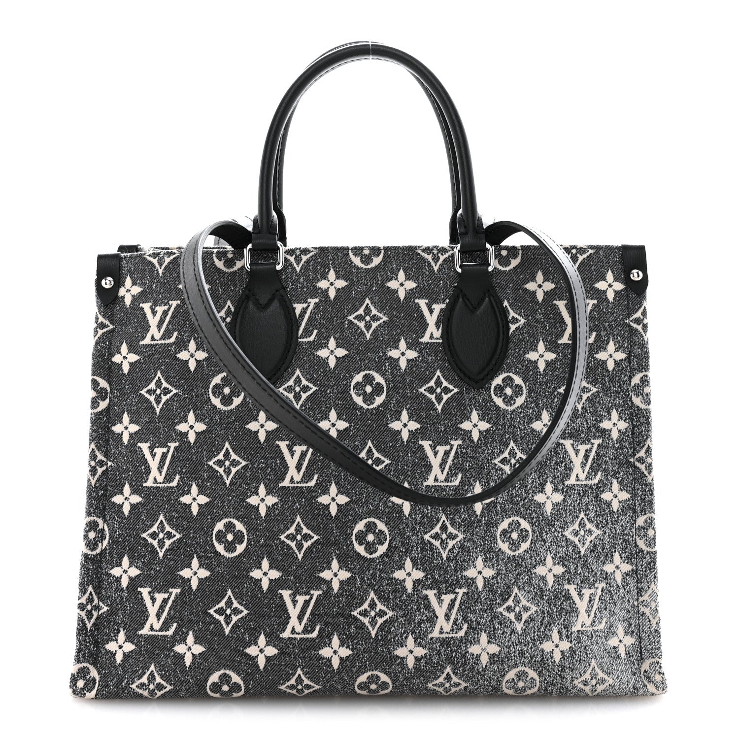 Louis Vuitton Monogram Jacquard Denim Onthego MM Black 1 of 10