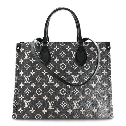 Louis Vuitton Monogram Jacquard Denim Onthego MM Black 1 of 10