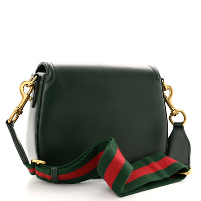 Gucci Calfskin Medium Lady Web Shoulder Bag Green 3 of 13