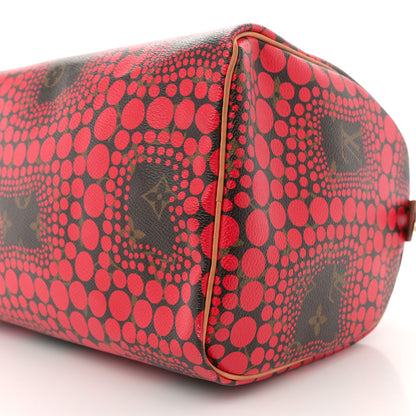 Louis Vuitton Monogram Kusama Town Speedy 30 Red 10 of 12